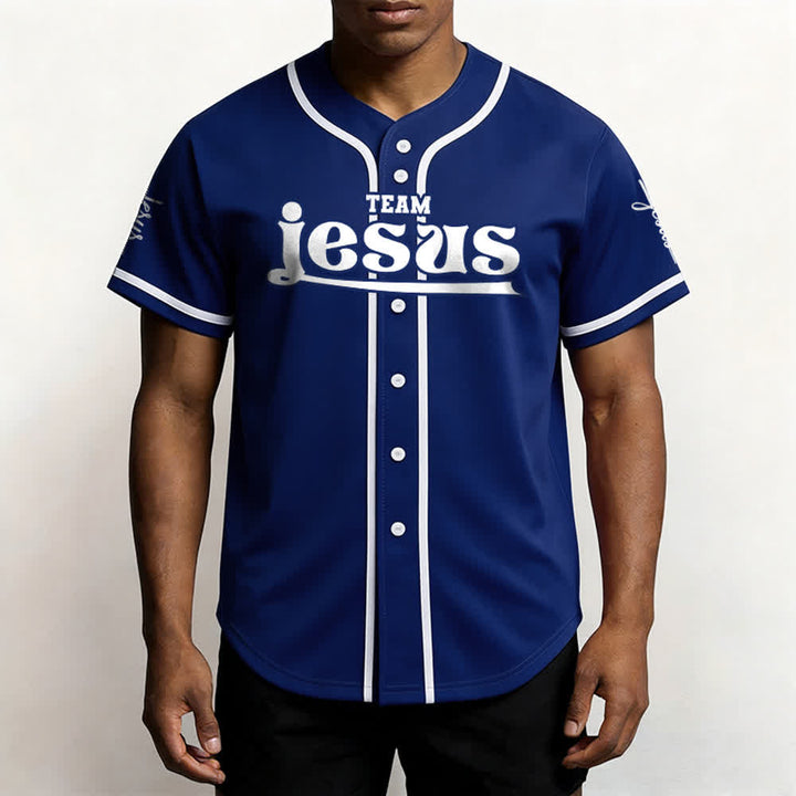 Christianartworkshop Bold Team Jesus Custom Name Number Unisex Custom Baseball Jersey - image 2
