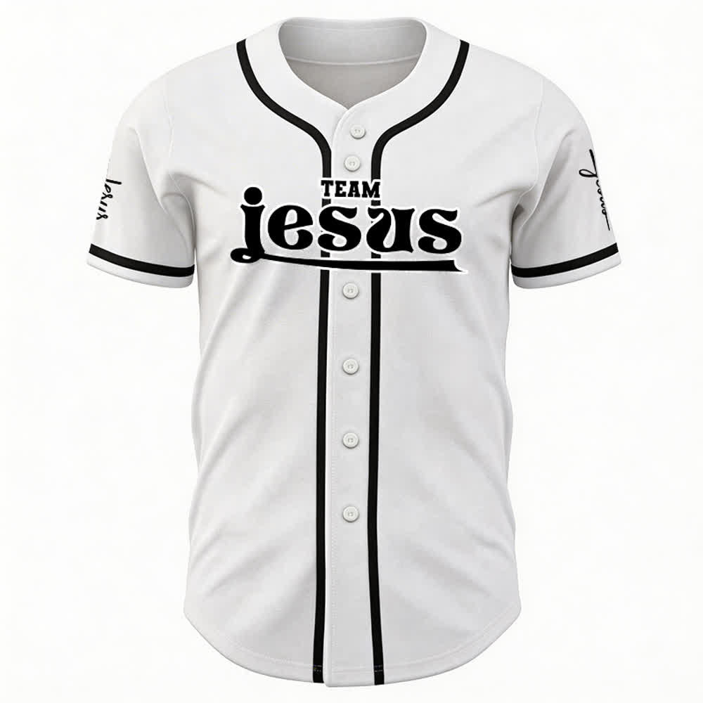 Christianartworkshop Bold Team Jesus Custom Name Number Unisex Custom Baseball Jersey - image 9