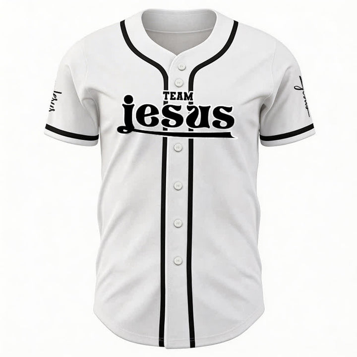 Christianartworkshop Bold Team Jesus Custom Name Number Unisex Custom Baseball Jersey - image 9