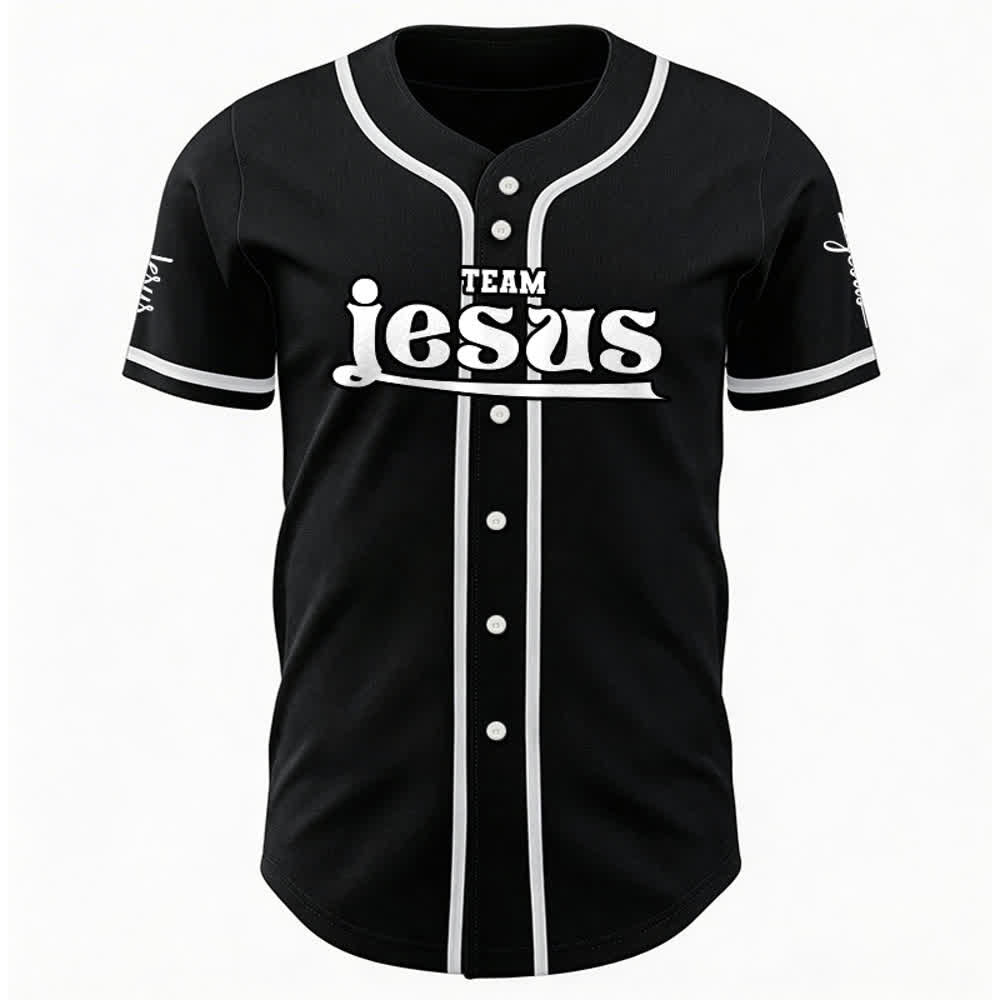 Christianartworkshop Bold Team Jesus Custom Name Number Unisex Custom Baseball Jersey - image 12