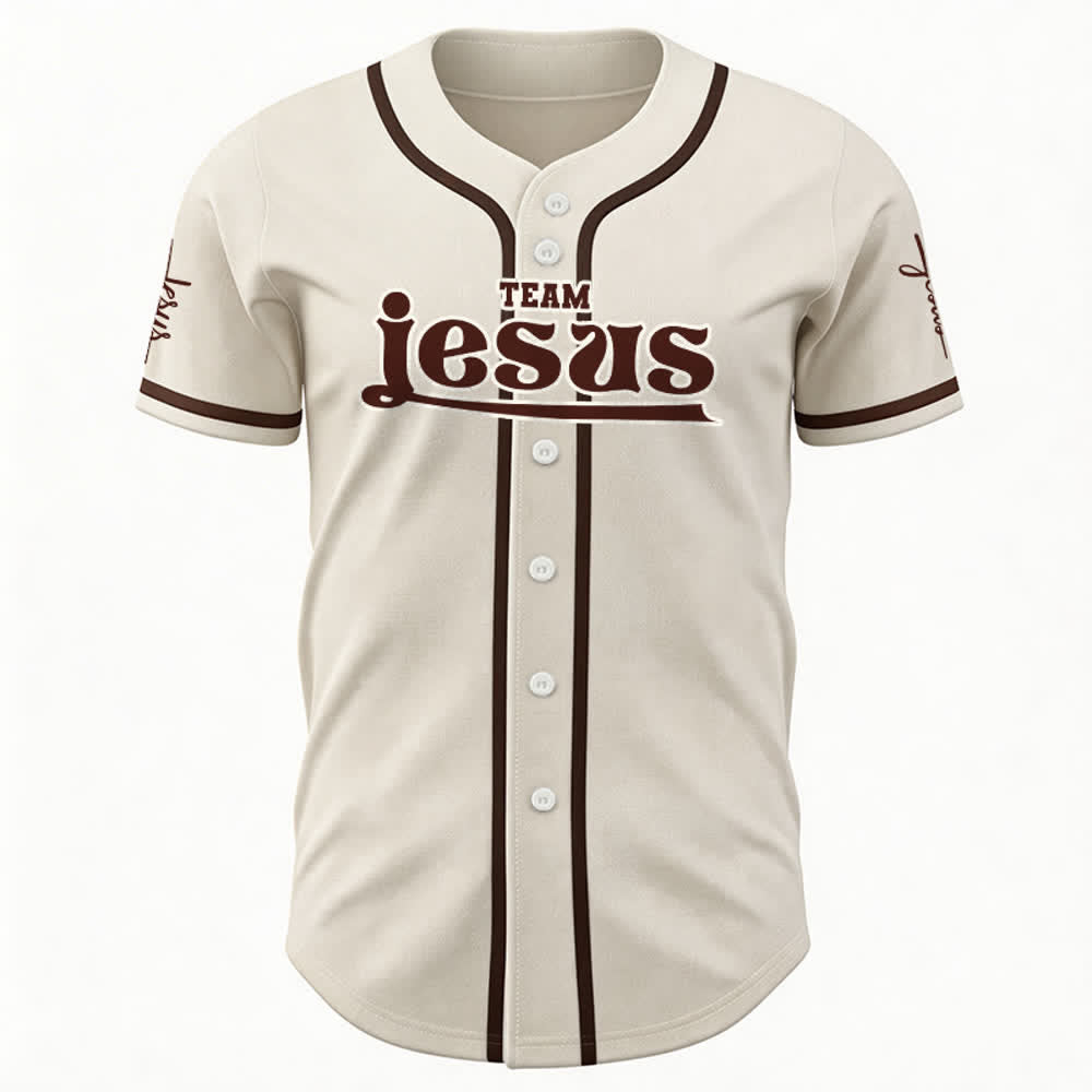 Christianartworkshop Bold Team Jesus Custom Name Number Unisex Custom Baseball Jersey - image 27