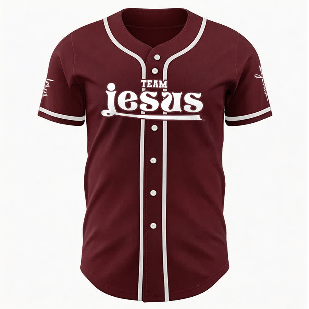 Christianartworkshop Bold Team Jesus Custom Name Number Unisex Custom Baseball Jersey - image 18