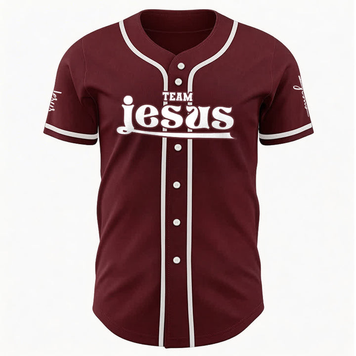 Christianartworkshop Bold Team Jesus Custom Name Number Unisex Custom Baseball Jersey - image 18