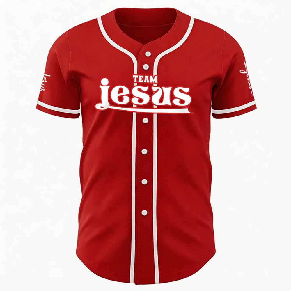 Christianartworkshop Bold Team Jesus Custom Name Number Unisex Custom Baseball Jersey - image 15