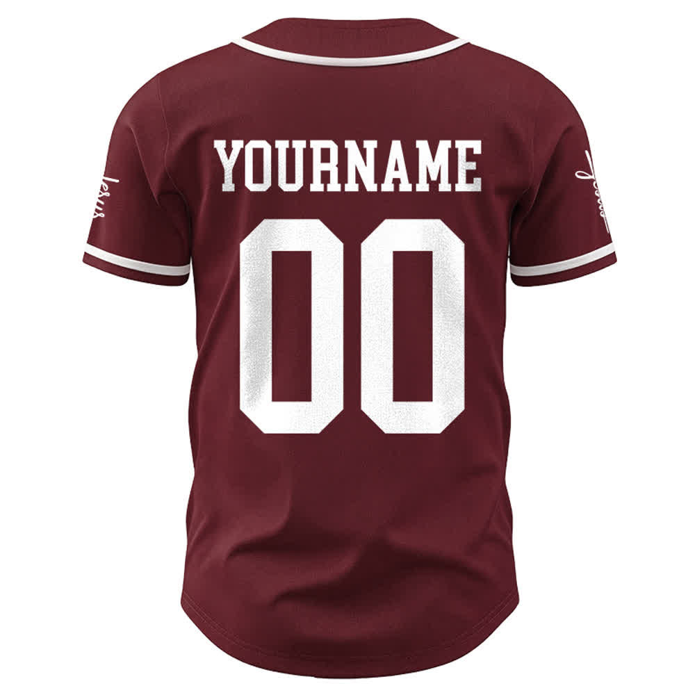 Christianartworkshop Bold Team Jesus Custom Name Number Unisex Custom Baseball Jersey - image 19