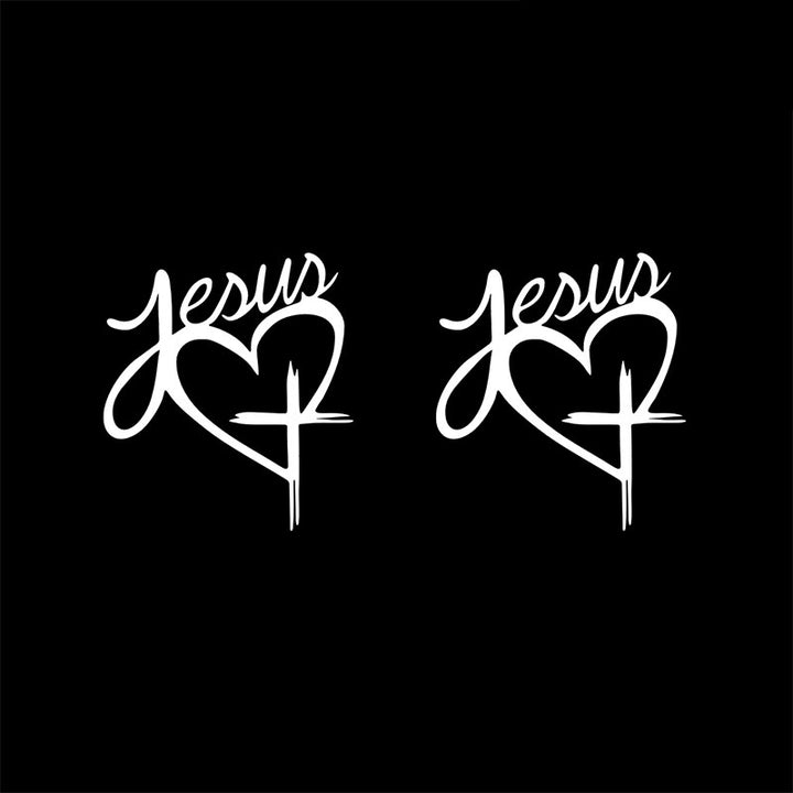 Christianartworkshop Jesus Heart & Cross Accent Car Sticker: A Gentle Nudge to Pause and Pray - image 3