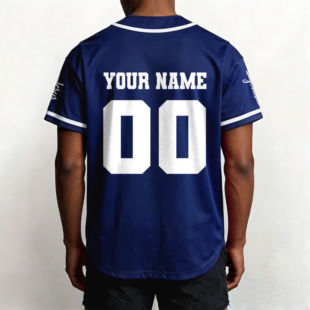 Christianartworkshop Bold Team Jesus Custom Name Number Unisex Custom Baseball Jersey - image 3
