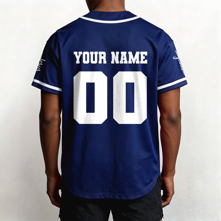 Christianartworkshop Bold Team Jesus Custom Name Number Unisex Custom Baseball Jersey - image 3