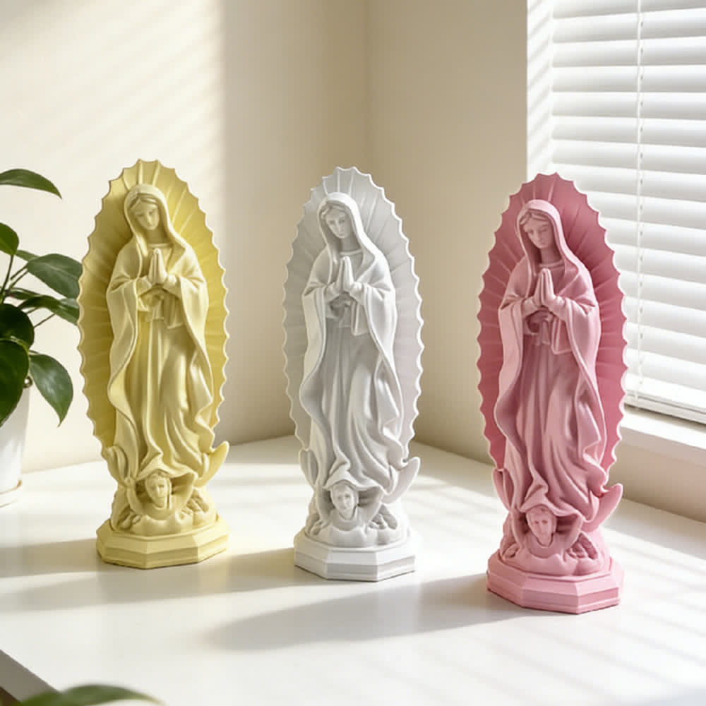 Christianartworkshop Modern Our Lady of Guadalupe Statue: Christian Aesthetic Home Decor - image 3