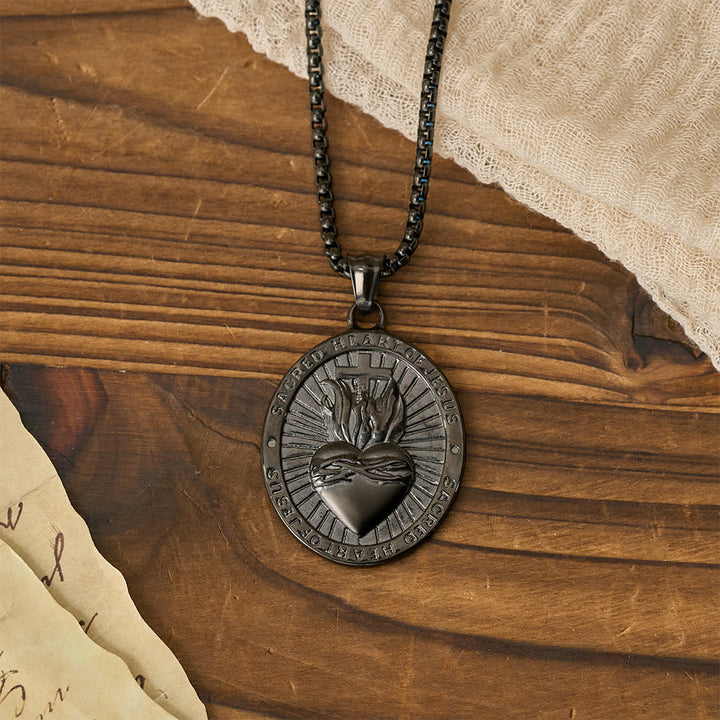 FREE Today: Tri-Color Sacred Heart & Cross Dual-Sided Medallion Necklace: Emblem of Divine Love - image 10