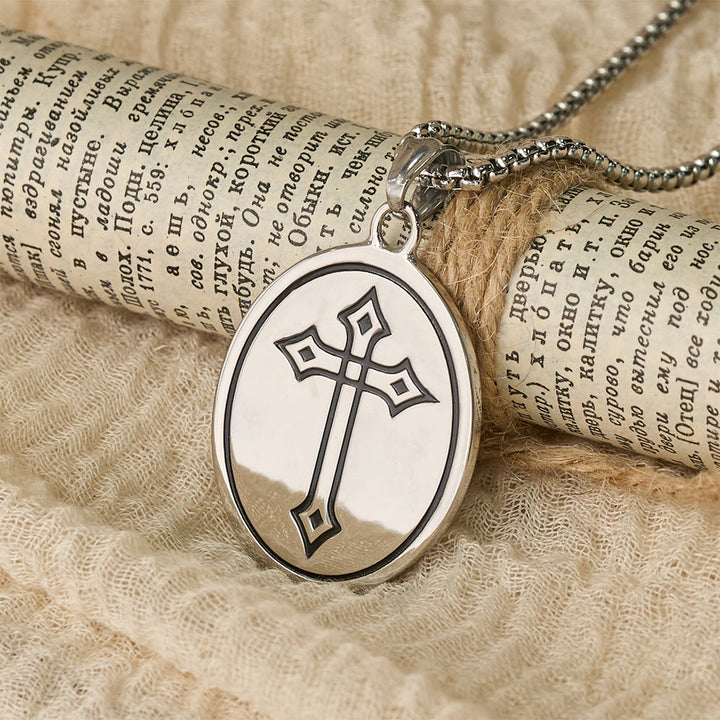 FREE Today: Tri-Color Sacred Heart & Cross Dual-Sided Medallion Necklace: Emblem of Divine Love - image 3