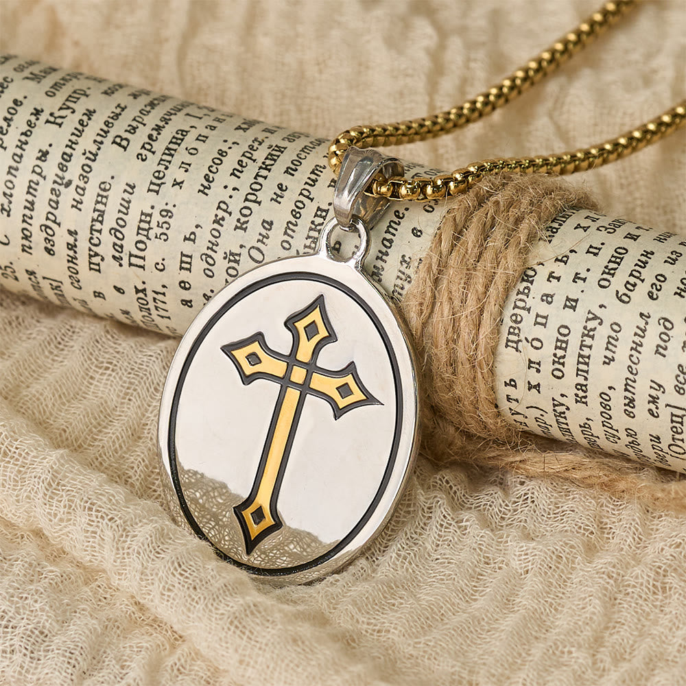 FREE Today: Tri-Color Sacred Heart & Cross Dual-Sided Medallion Necklace: Emblem of Divine Love - image 6