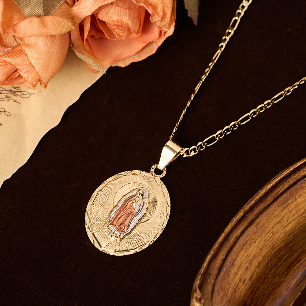Christianartworkshop Four Styles Radiant Virgin Mary Oval Medallion Necklace: A Token of Heavenly Blessing - image 15