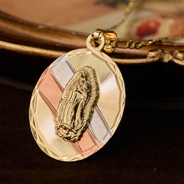 FREE Today: Four Styles Radiant Virgin Mary Oval Medallion Necklace: A Token of Heavenly Blessing - Our Lady A - image 0