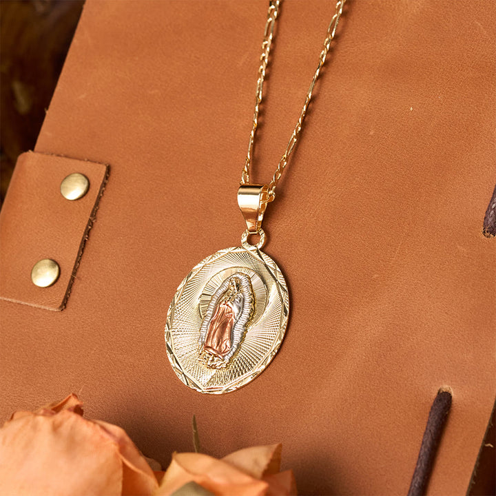 Christianartworkshop Four Styles Radiant Virgin Mary Oval Medallion Necklace: A Token of Heavenly Blessing - image 16