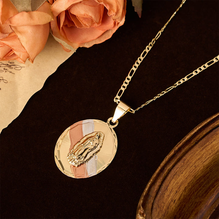 FREE Today: Four Styles Radiant Virgin Mary Oval Medallion Necklace: A Token of Heavenly Blessing - image 3