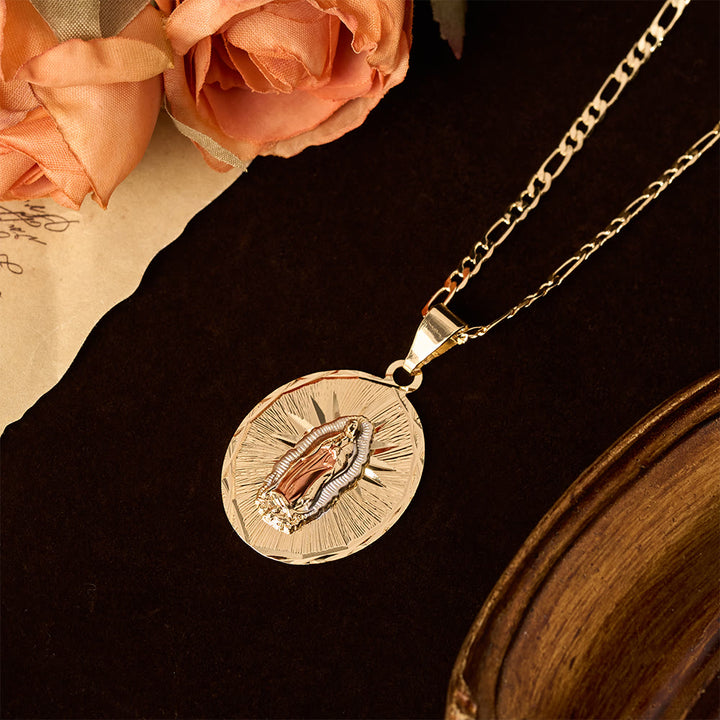 Christianartworkshop Four Styles Radiant Virgin Mary Oval Medallion Necklace: A Token of Heavenly Blessing - image 11