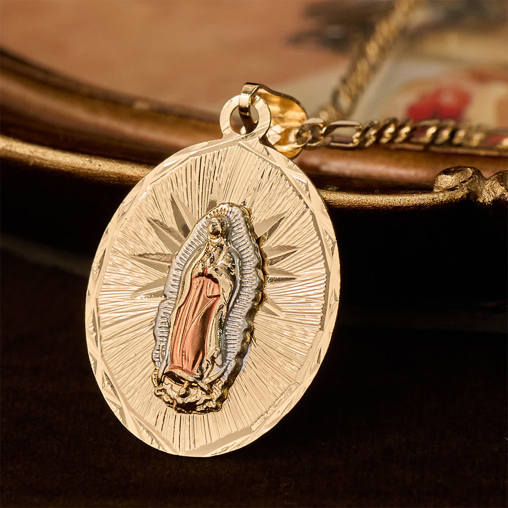 FREE Today: Four Styles Radiant Virgin Mary Oval Medallion Necklace: A Token of Heavenly Blessing - Our Lady C - image 9