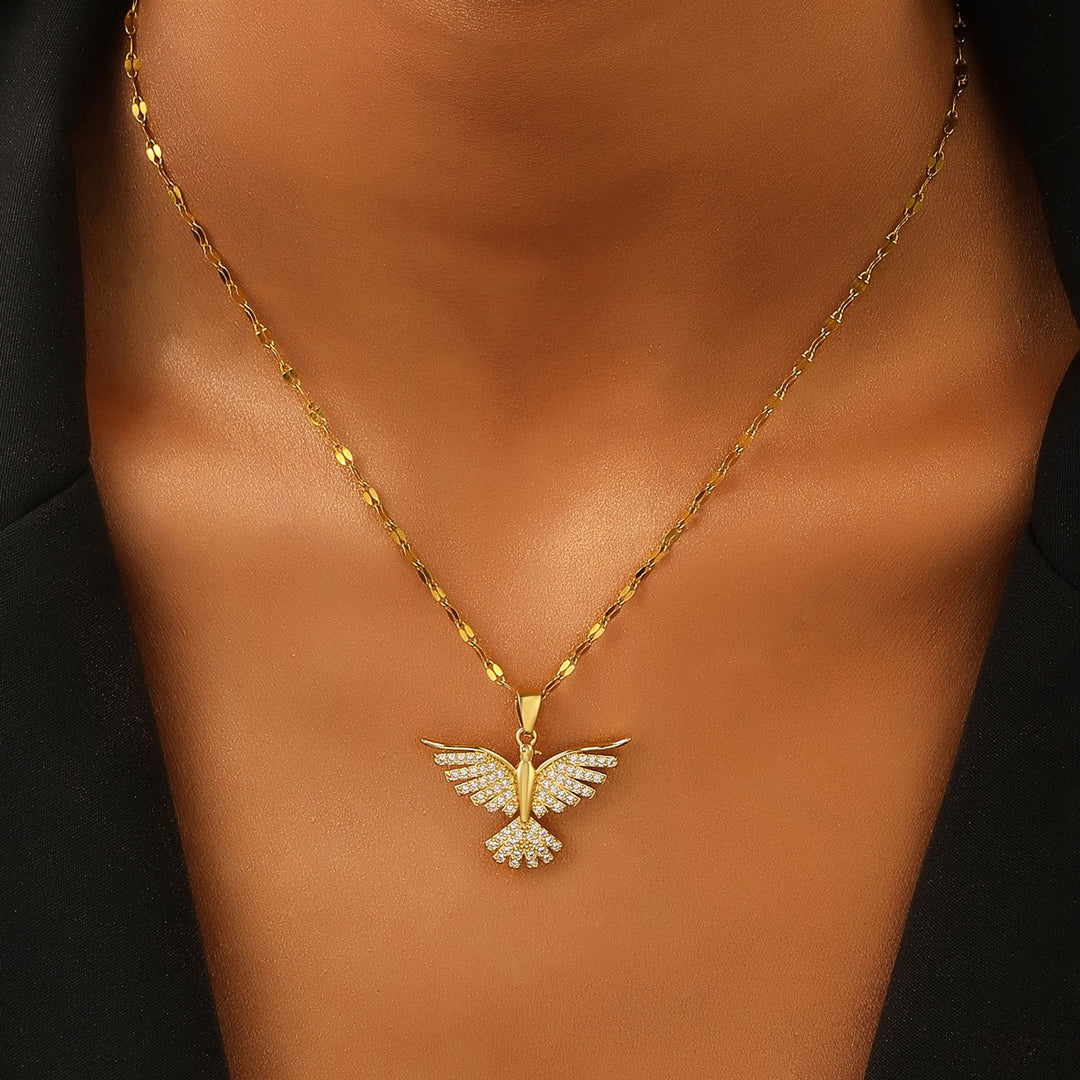 Christianartworkshop Sparkling Holy Spirit Dove Winged Necklace: Emblem of Divine Guidance - image 3