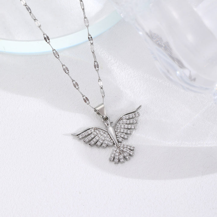 FREE Today: Sparkling Holy Spirit Dove Winged Necklace: Emblem of Divine Guidance - Silver - image 5