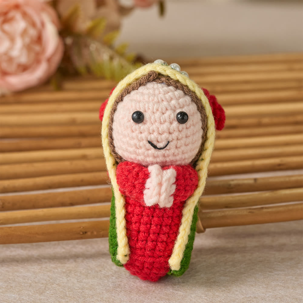 Christianartworkshop Crochet Cute Mary Statue Car Pendant: Emblem of Heavenly Protection - image 9