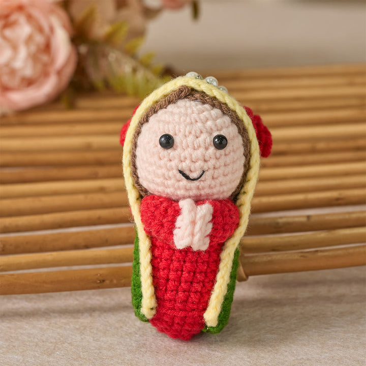 Christianartworkshop Crochet Cute Mary Statue Car Pendant: Emblem of Heavenly Protection - image 9