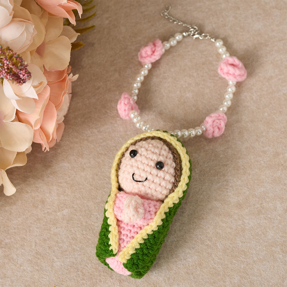Christianartworkshop Crochet Cute Mary Statue Car Pendant: Emblem of Heavenly Protection - Our Lady C - image 4
