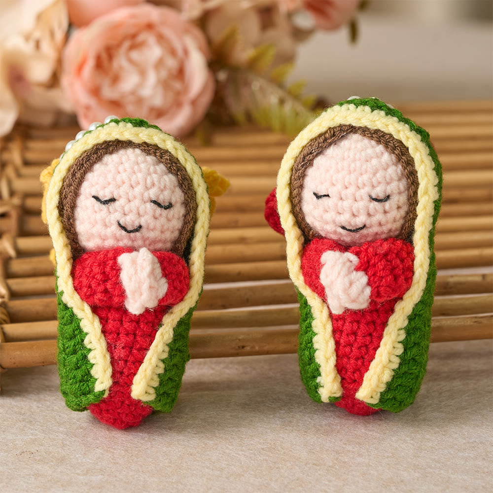 Christianartworkshop Crochet Cute Mary Statue Car Pendant: Emblem of Heavenly Protection - image 1