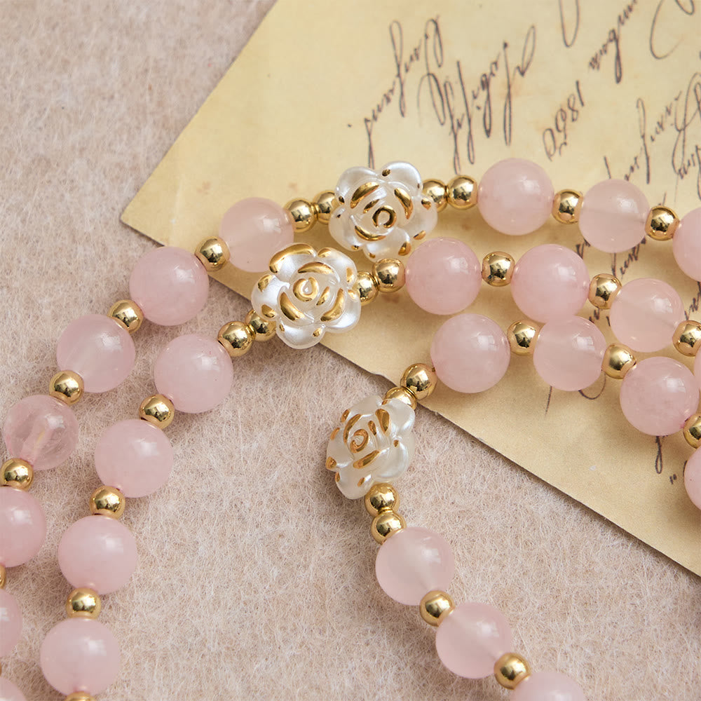Christianartworkshop Rose Quartz Seven Sorrow Rosary: Emblem of Marian Compassion - image 5