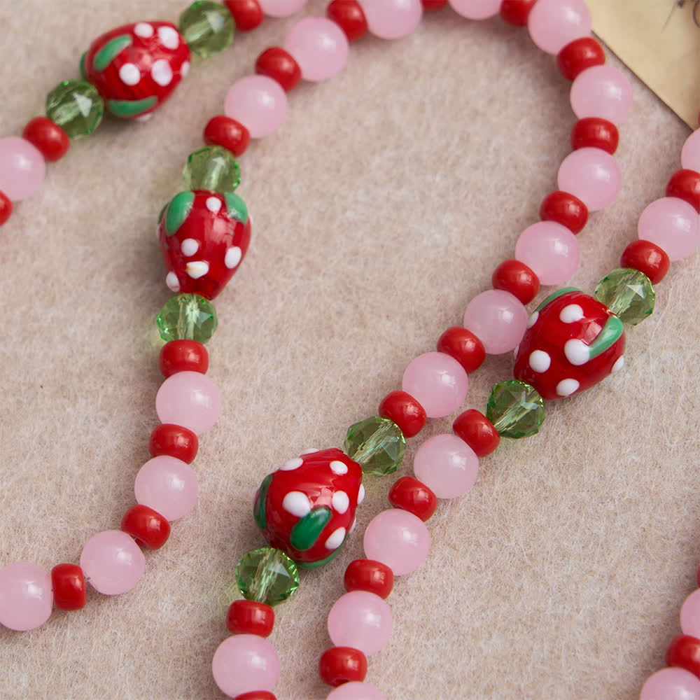 FREE Today: Sweet Strawberry Devotion Rosary with Pink Glass Beads & Our Lady Accents - image 6