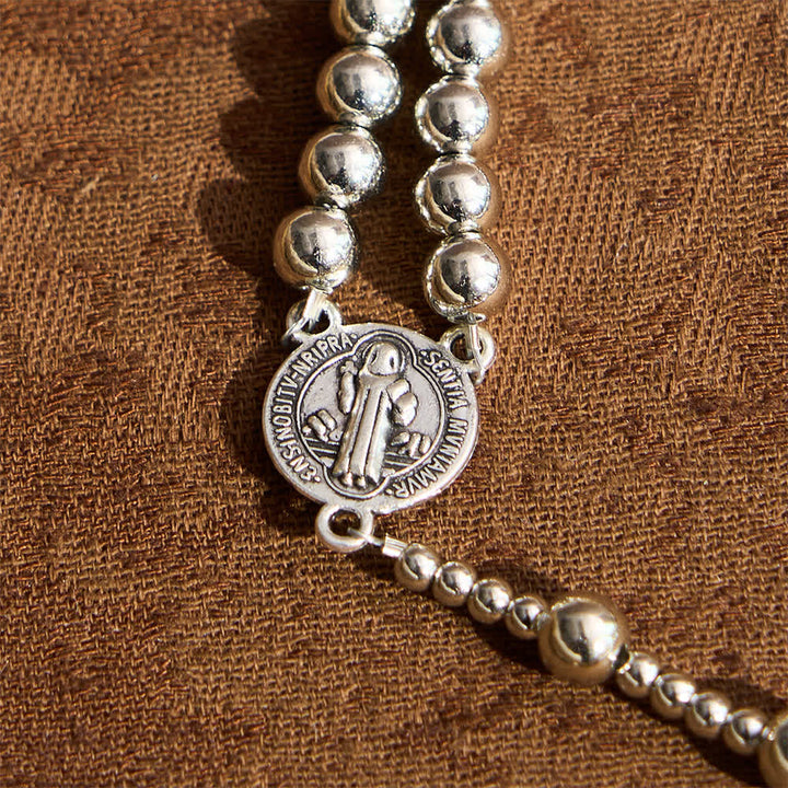 Christianartworkshop Sacred Silver Tone Magnetic Rosary Bracelet: 2-in-1 Prayer & Bracelet - image 10