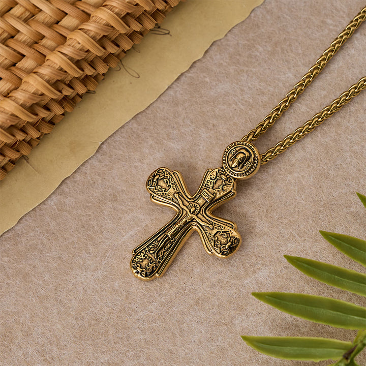 Christianartworkshop Orthodox Crucifix Pendant Necklace: Emblem of Redemption & Sacred Devotion - image 4