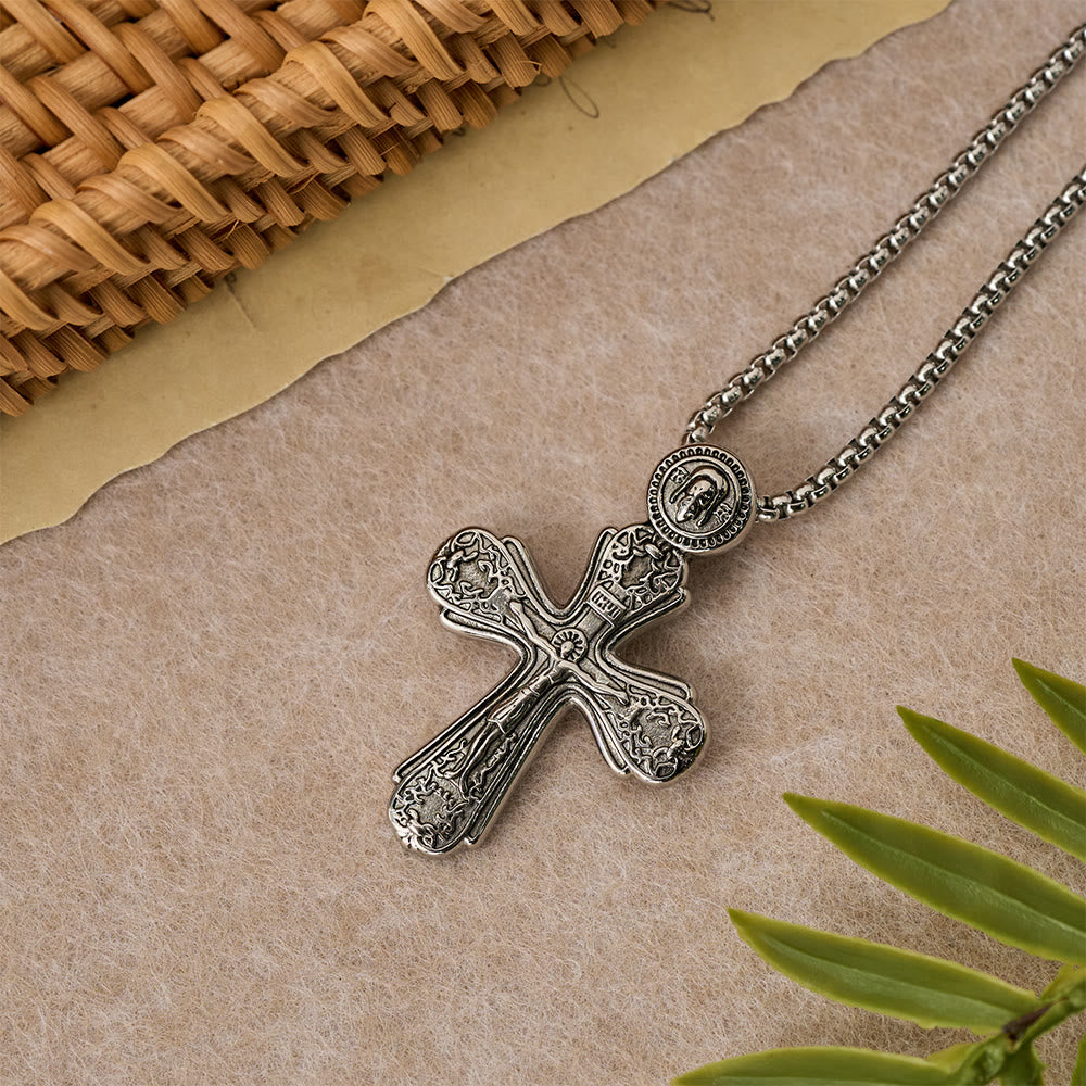 Christianartworkshop Orthodox Crucifix Pendant Necklace: Emblem of Redemption & Sacred Devotion - image 2