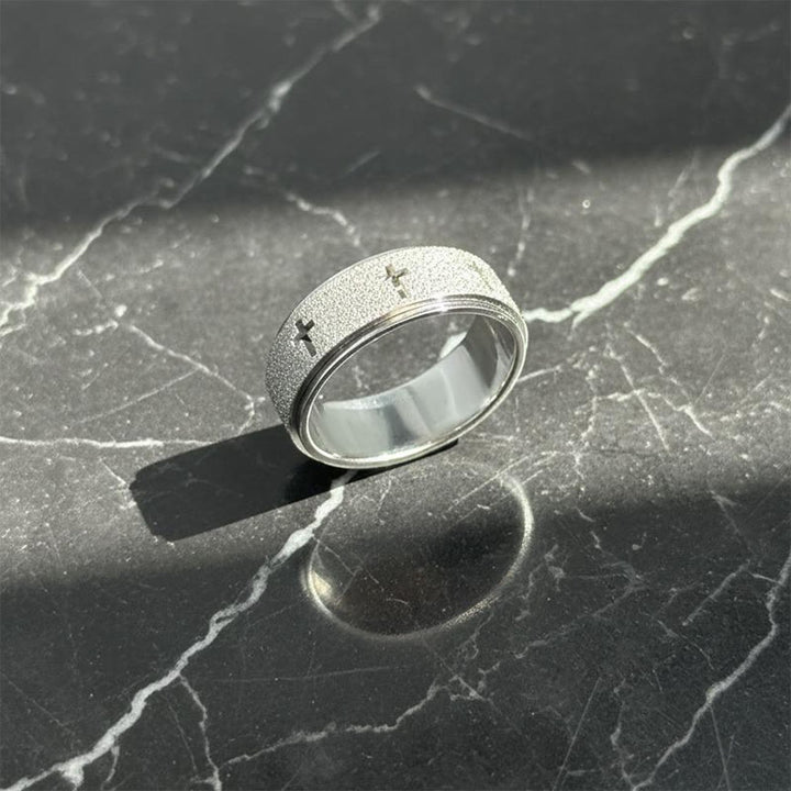 Christianartworkshop Rotating Cross Spinner Stress-relieving Ring: Emblem of Unshakable Faith - image 9