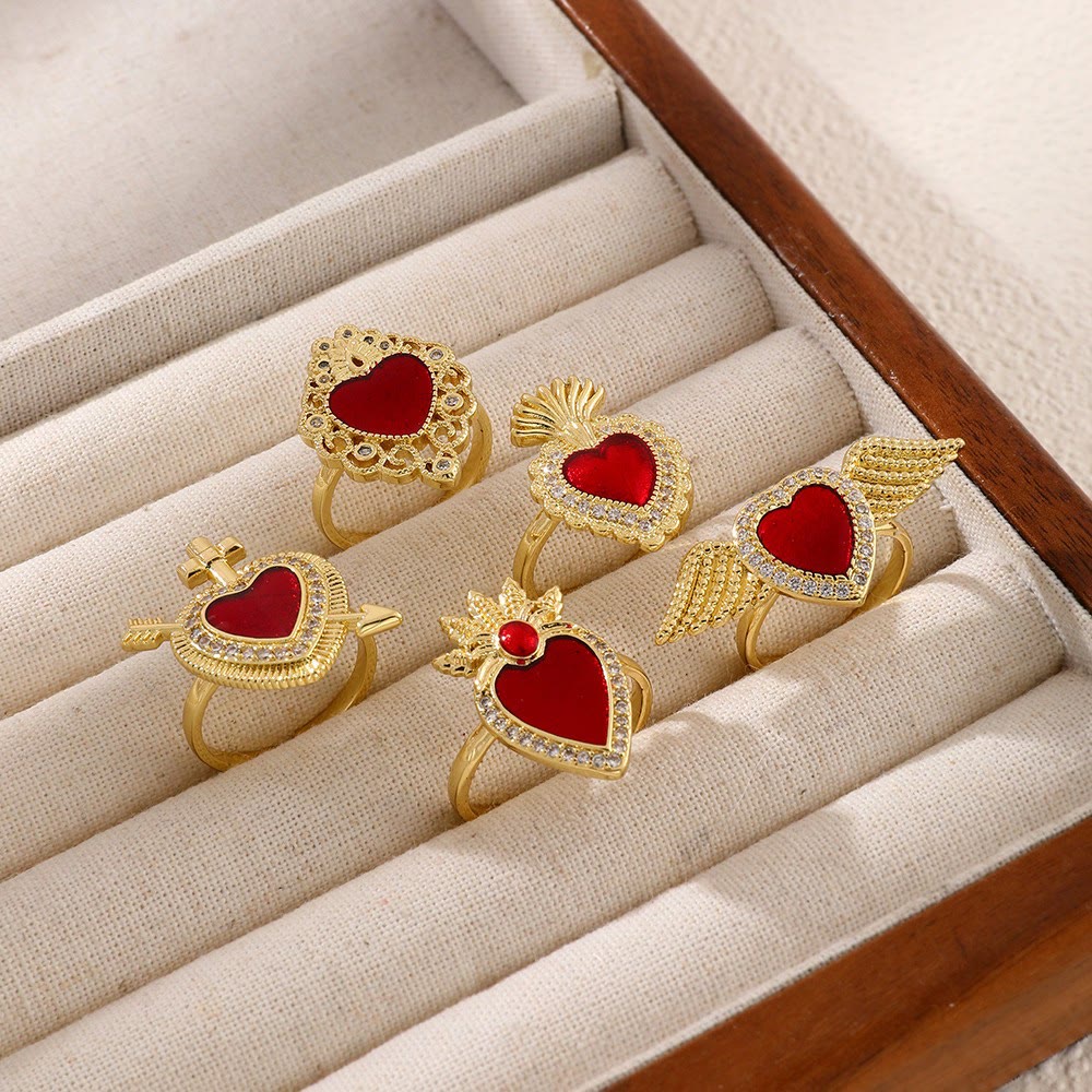 Christianartworkshop Sacred Heart Multi-Design Ring Collection: Emblem of Divine Love - image 0