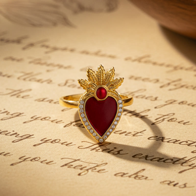 Christianartworkshop Sacred Heart Multi-Design Ring Collection: Emblem of Divine Love - Sacred Heart B(From US 7 - US 9) - image 4