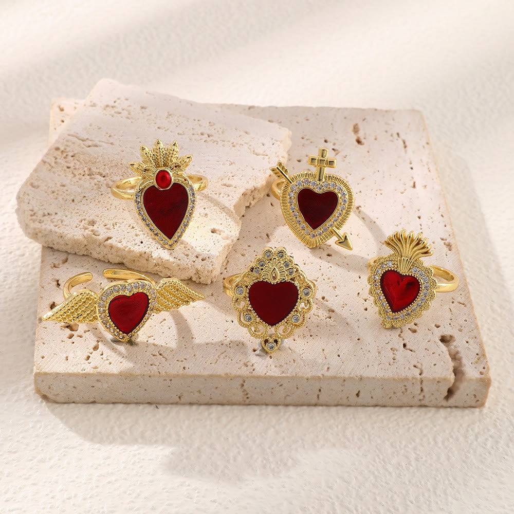 Christianartworkshop Sacred Heart Multi-Design Ring Collection: Emblem of Divine Love - image 1
