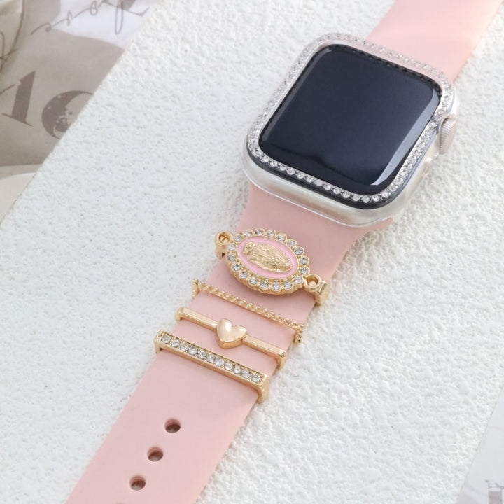 Christianartworkshop Our Lady Zircon iWatch Band Charm Set: Carry the Light of Marian Love - image 5