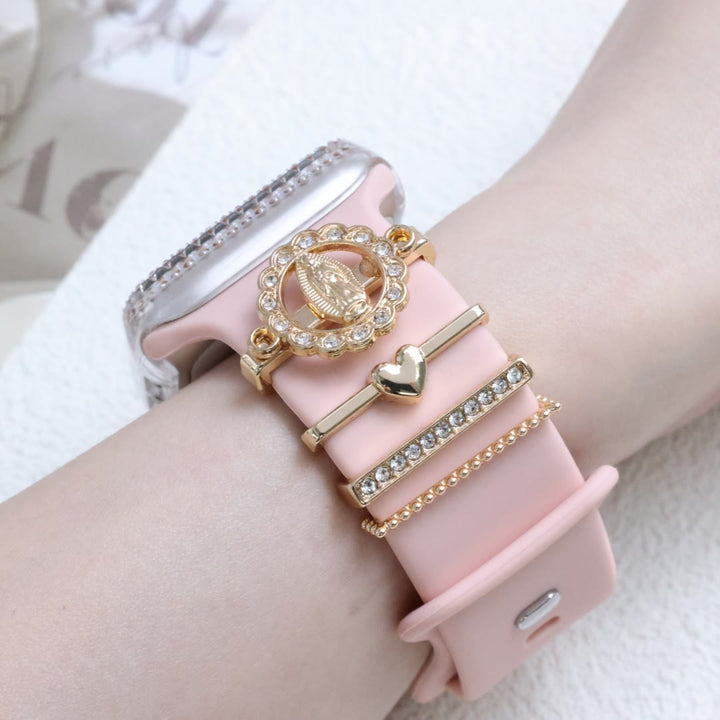 Christianartworkshop Our Lady Zircon iWatch Band Charm Set: Carry the Light of Marian Love - image 7