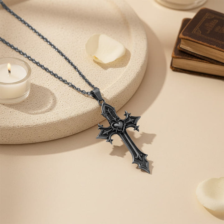 Christianartworkshop Crown of Thorns Gothic Cross Pendant Necklace: Emblem of Christ's Sacrifice & Redemption - image 7