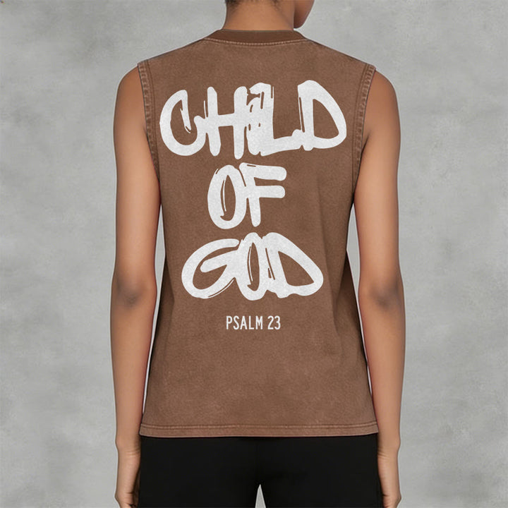 Christianartworkshop CHILD OF GOD Unisex Washed Tank Top - image 5