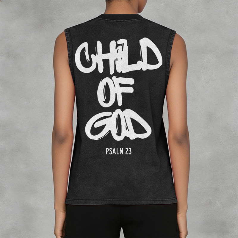 Christianartworkshop CHILD OF GOD Unisex Washed Tank Top - image 2