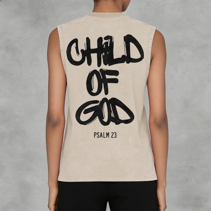 Christianartworkshop CHILD OF GOD Unisex Washed Tank Top - image 11