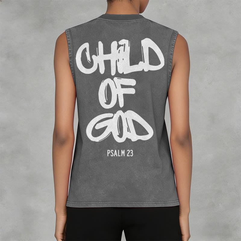 Christianartworkshop CHILD OF GOD Unisex Washed Tank Top - image 8