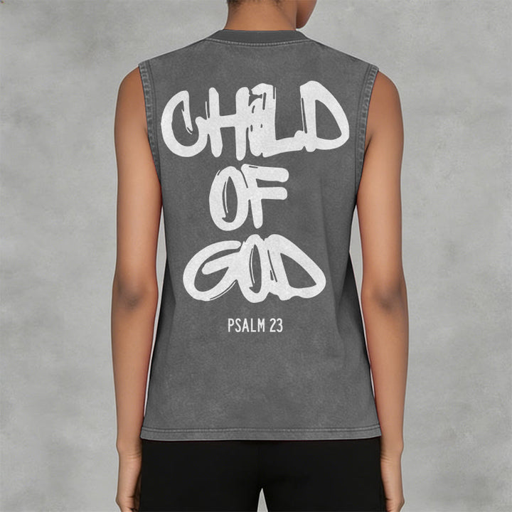 Christianartworkshop CHILD OF GOD Unisex Washed Tank Top - image 8