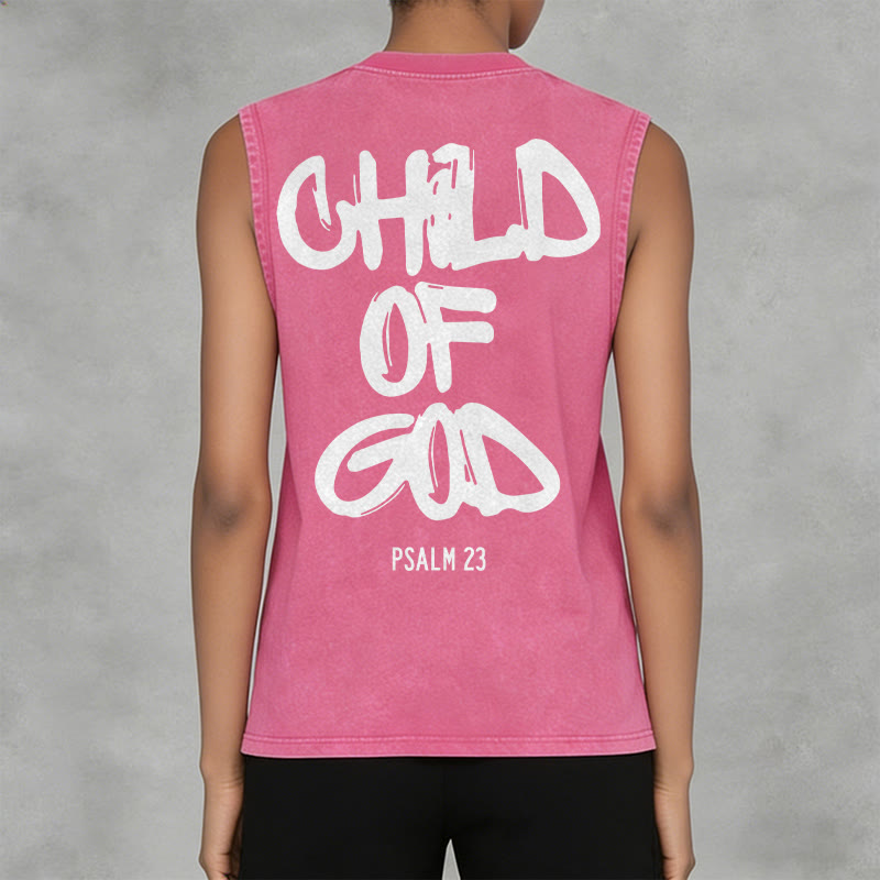 Christianartworkshop CHILD OF GOD Unisex Washed Tank Top - image 14