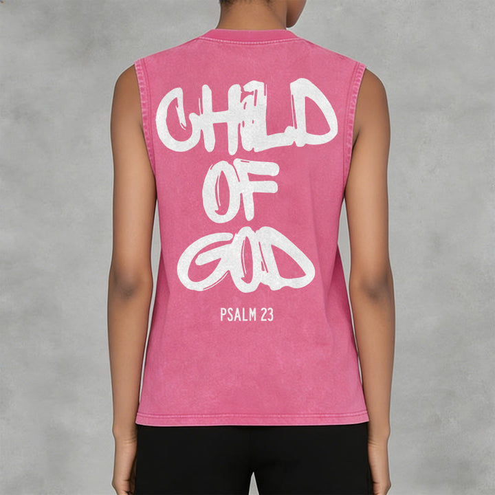 Christianartworkshop CHILD OF GOD Unisex Washed Tank Top - image 14