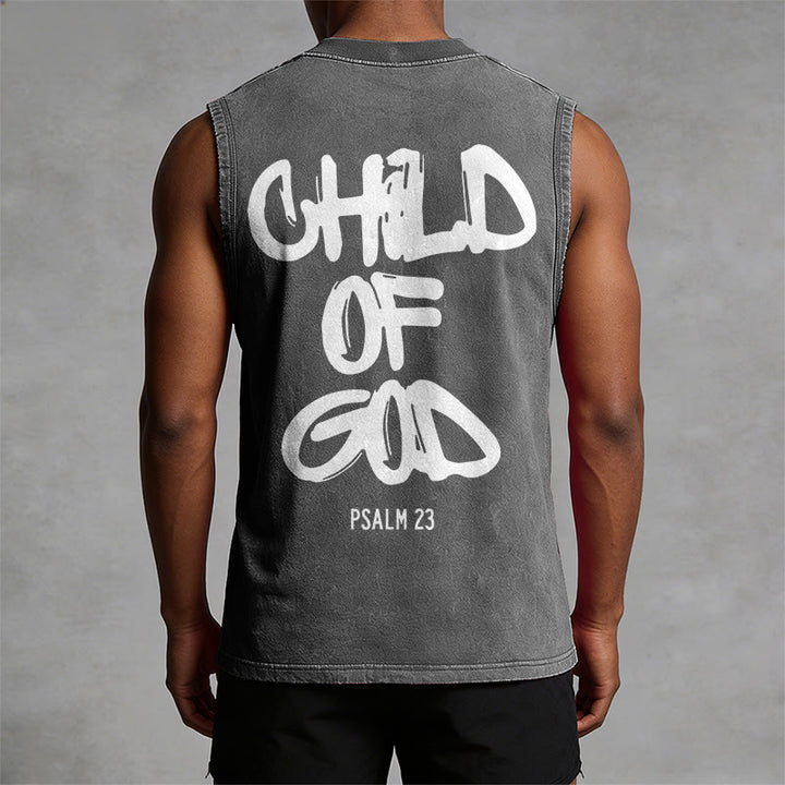 Christianartworkshop CHILD OF GOD Unisex Washed Tank Top - image 7