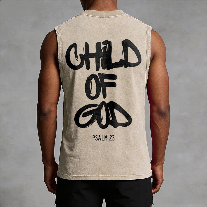 Christianartworkshop CHILD OF GOD Unisex Washed Tank Top - image 10