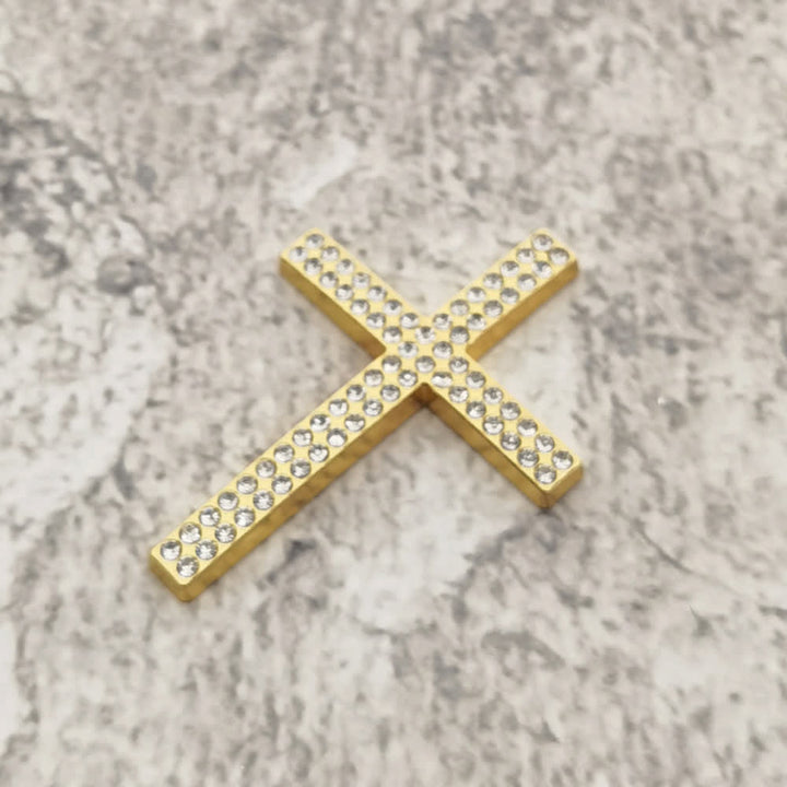 Christianartworkshop Durable Metal Cross Car Decal: Remind of His Quiet Guidance on the Road - Golden# (Set of 4) - image 16